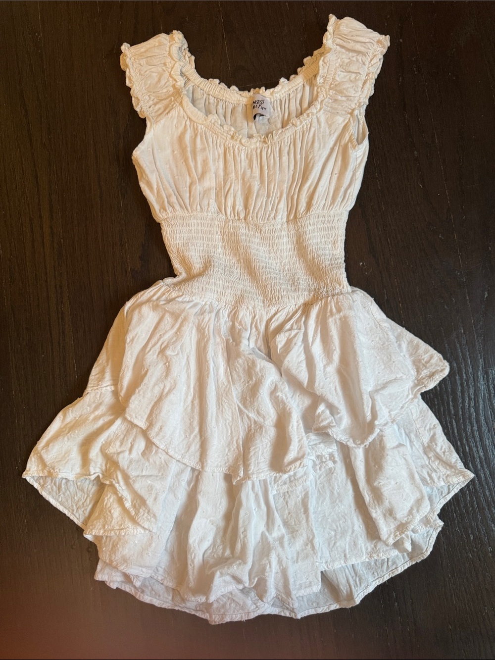 Princess Polly White Ruffled Tiered Sundress